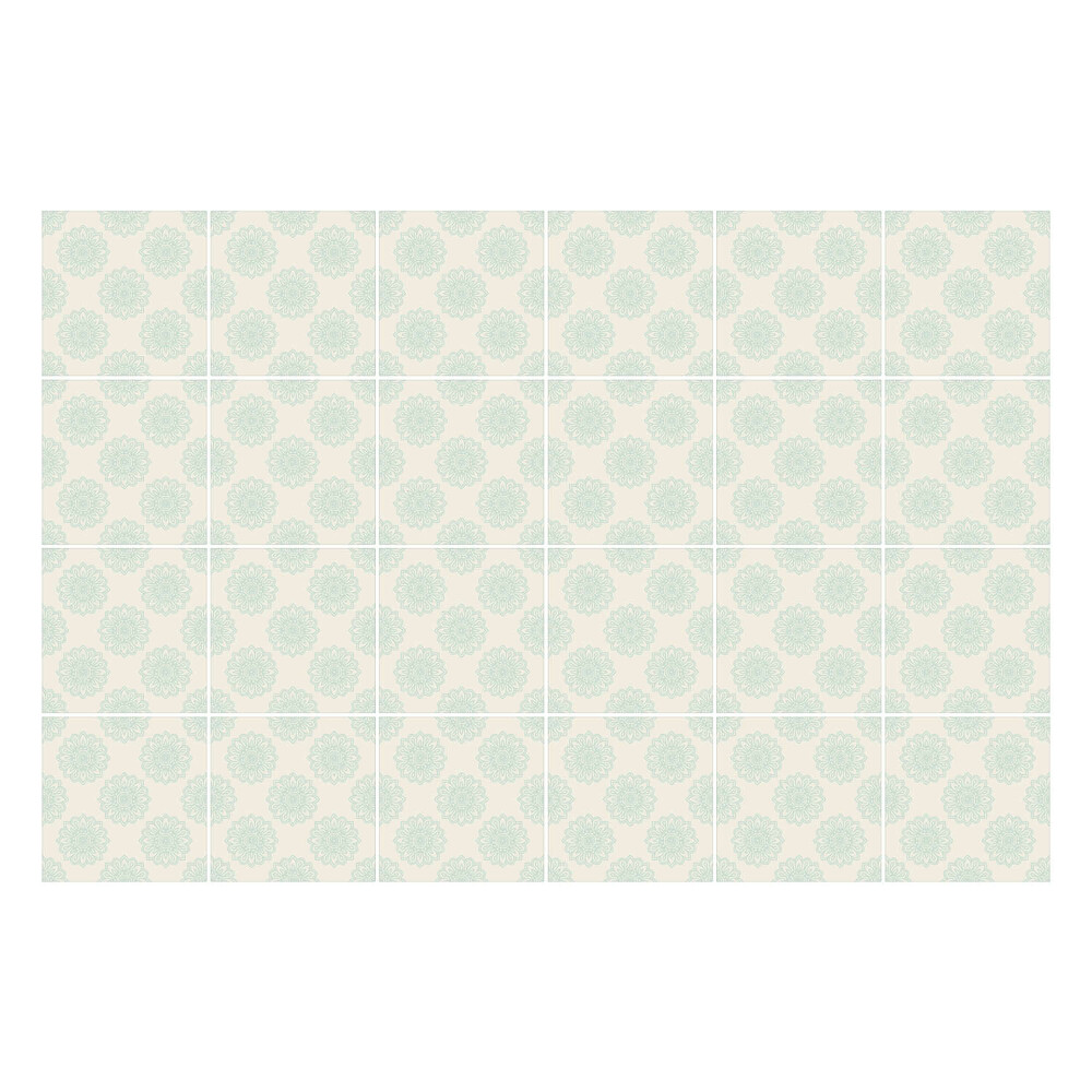 Autocolante pentru gresie Motive florale delicate