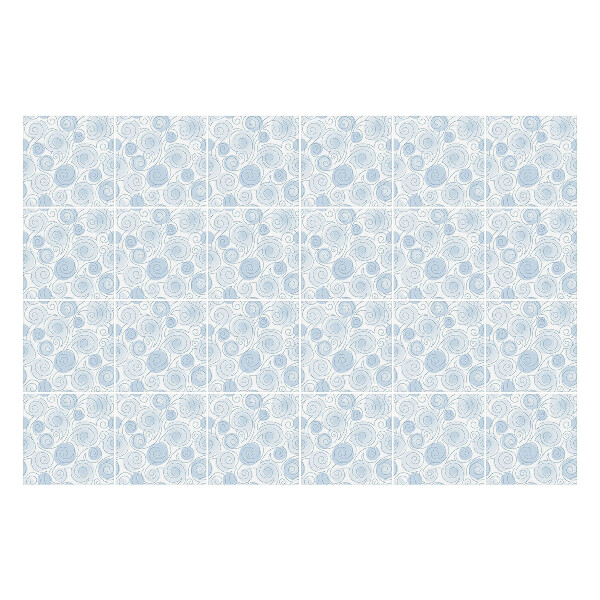 Autocolante gresie Spirale și valuri delicate