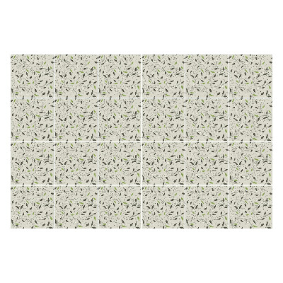 Autocolante pentru gresie Frunze și crenguțe delicate