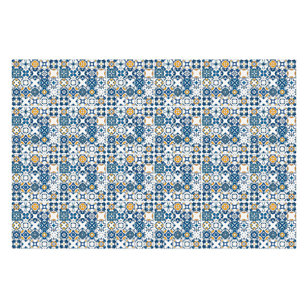 Autocolante gresie Motive florale într-o plasă