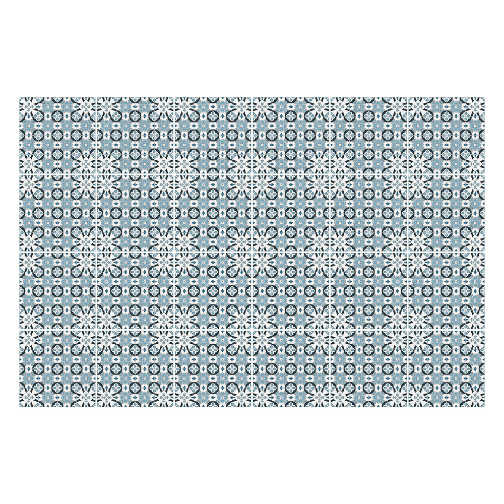 Autocolante pentru gresie Motiv floral cu ornamente