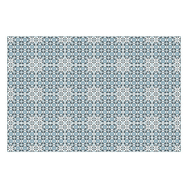 Autocolante pentru gresie Motiv floral cu ornamente