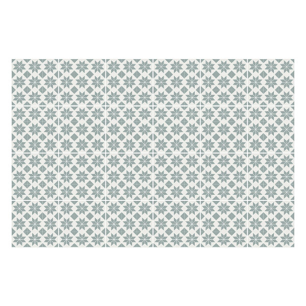 Autocolante pentru gresie Flori geometrice într-o plasă