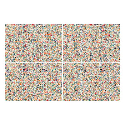 Autocolante pentru gresie Frunze într-un aranjament dinamic