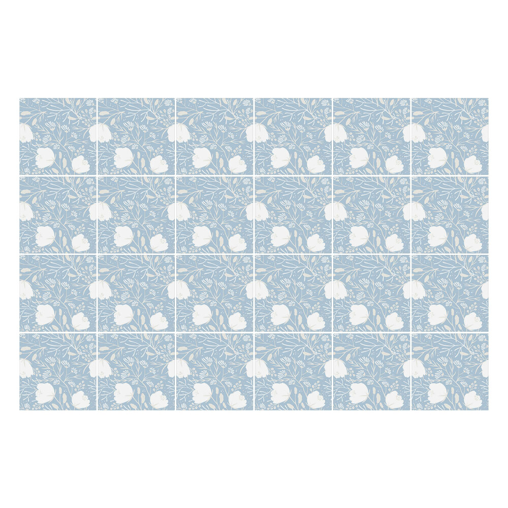 Autocolante gresie si faianta Motiv floral pe fundal