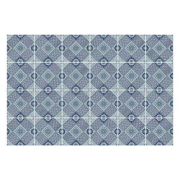 Autocolante gresie Diamante geometrice cu flori