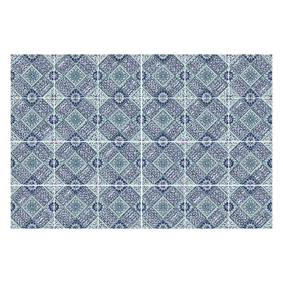 Autocolante gresie Diamante geometrice cu flori