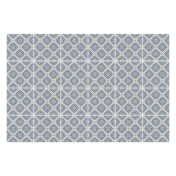 Autocolante pentru gresie Ornament floral cu diamant