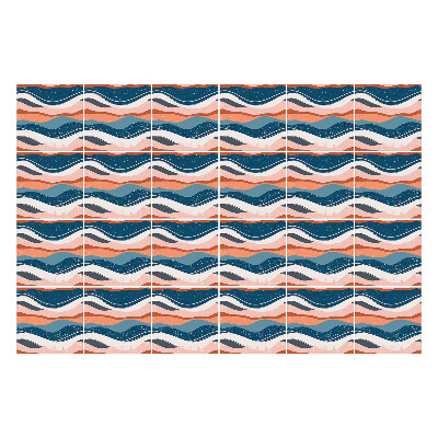 Autocolante gresie si faianta Valuri în tonuri pastelate