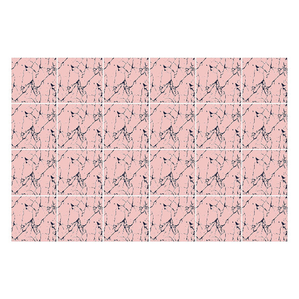 Autocolante gresie Linii și puncte abstracte