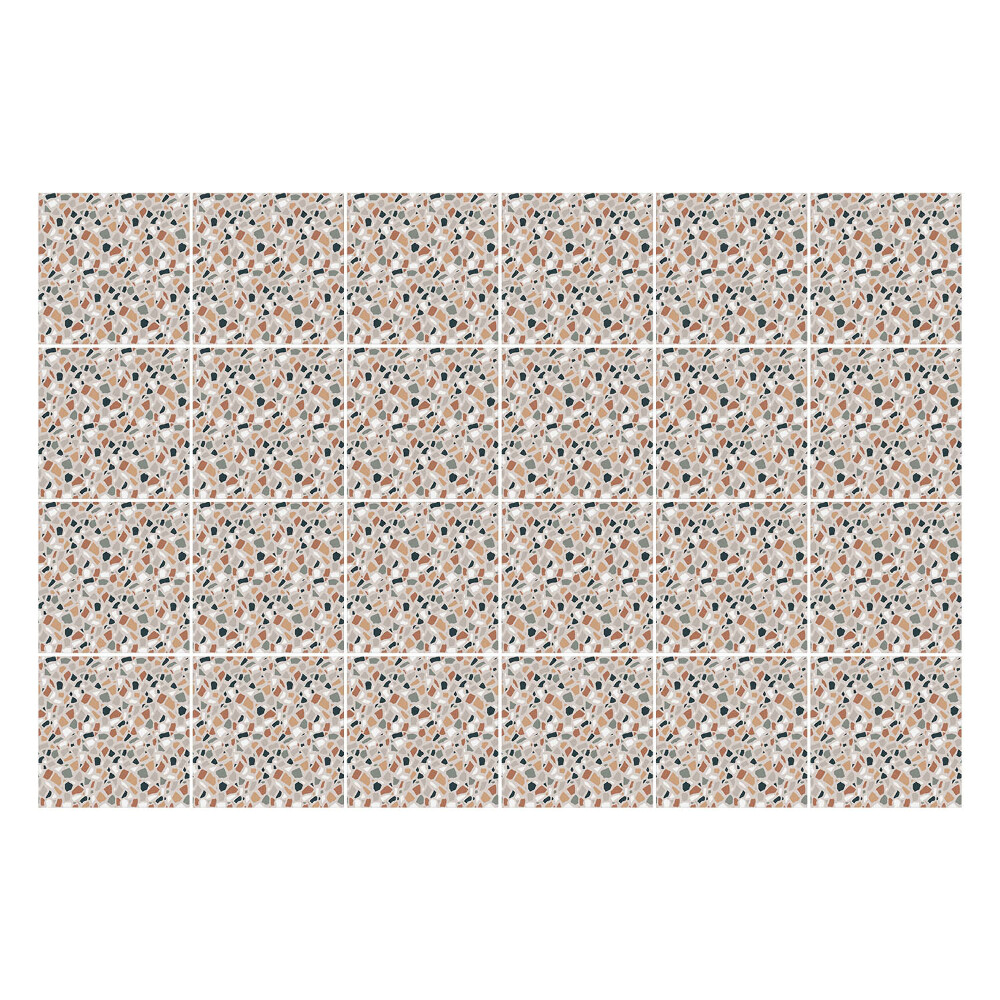 Autocolante pentru gresie Frunze și forme abstracte