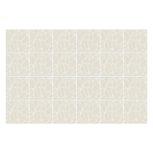 Autocolante pentru gresie Frunze într-un aranjament delicat