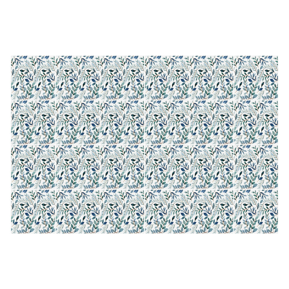 Autocolante pentru gresie Frunze și crenguțe într-o încurcătură