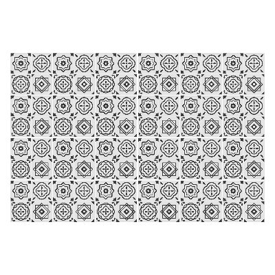 Autocolante gresie Motive florale într-o plasă