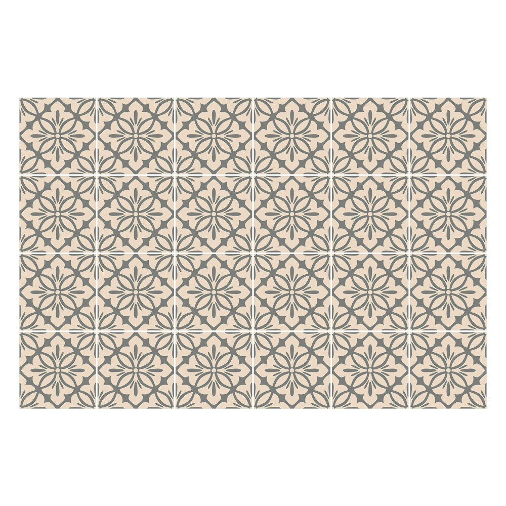 Autocolante pentru gresie Ornamente florale într-o plasă