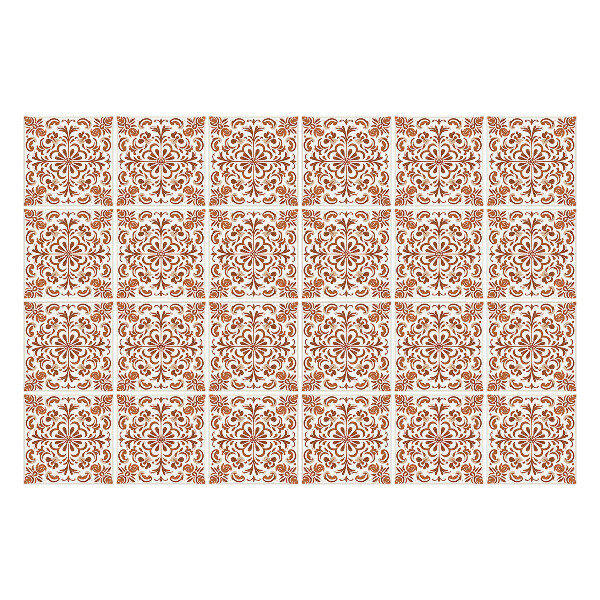 Autocolante pentru gresie Ornamente elegante în pătrate