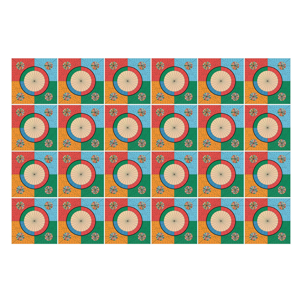 Autocolante gresie si faianta Placi retro colorate