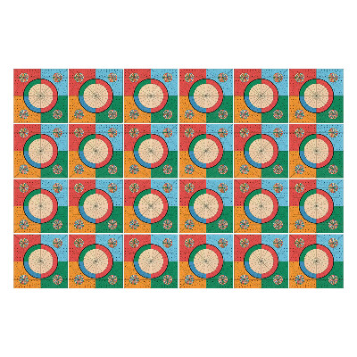 Autocolante gresie si faianta Placi retro colorate