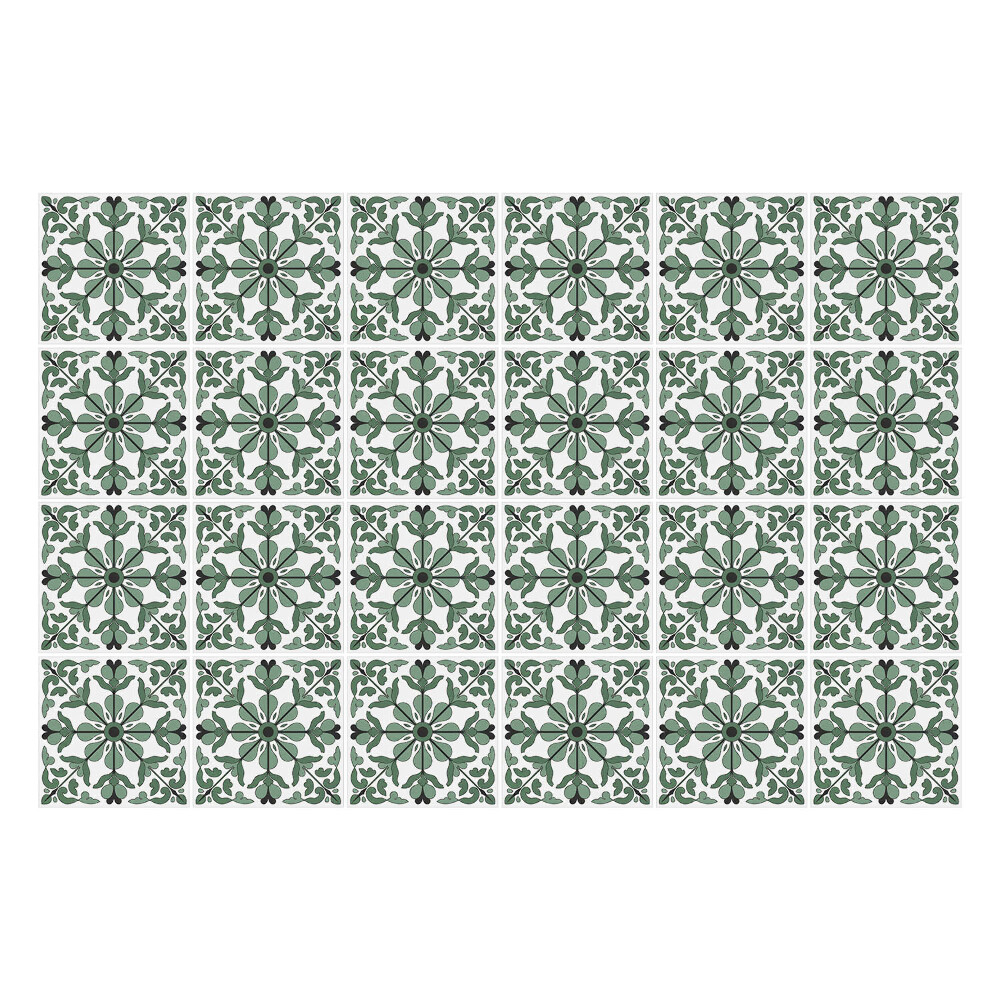 Autocolante gresie Ornamente florale într-o plasă