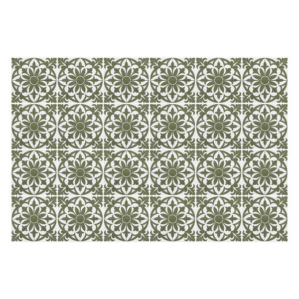 Autocolante pentru gresie Motiv floral într-o plasă