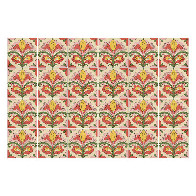 Autocolante pentru gresie Ornamente florale în aranjament