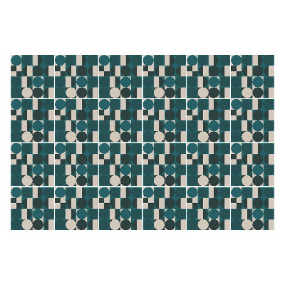 Autocolante gresie Geometria cercurilor și dreptunghiurilor