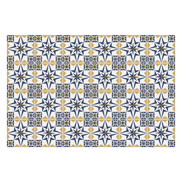 Autocolante gresie Stele si romburi simetrice