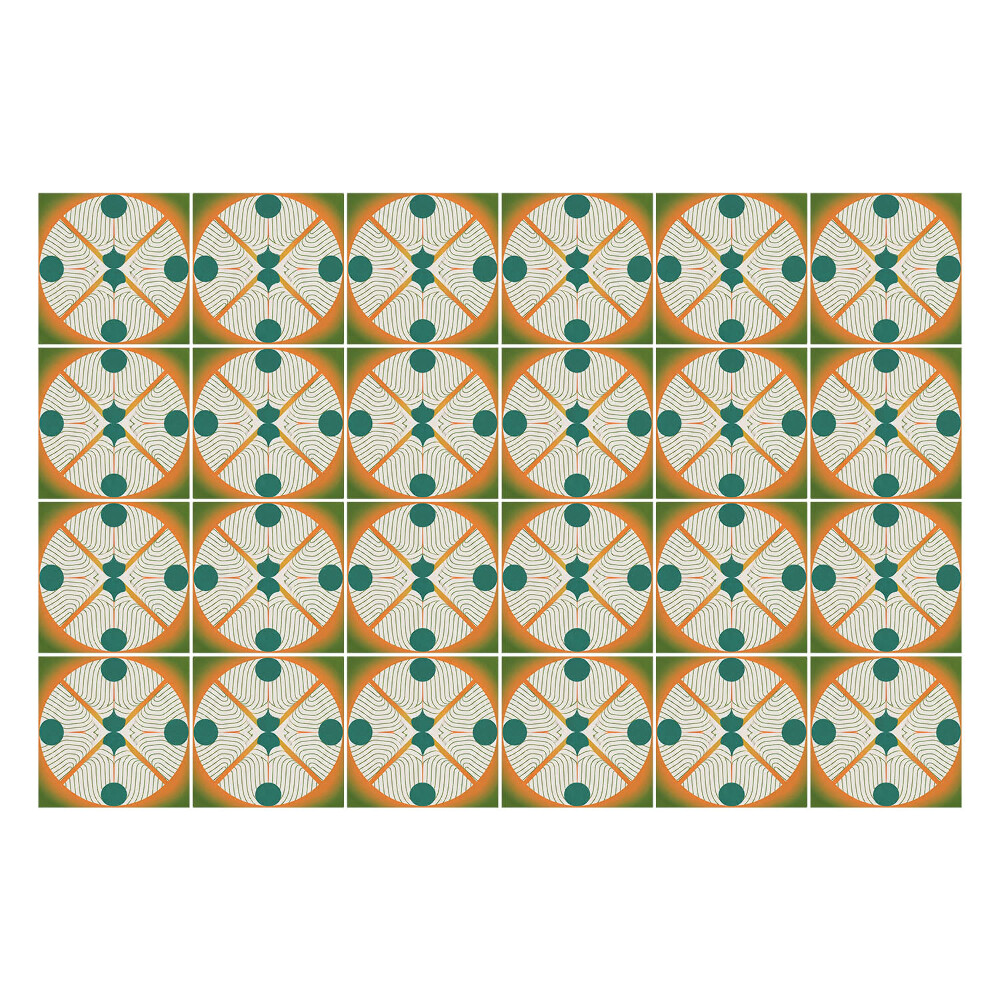 Autocolante gresie Cercuri cu raze