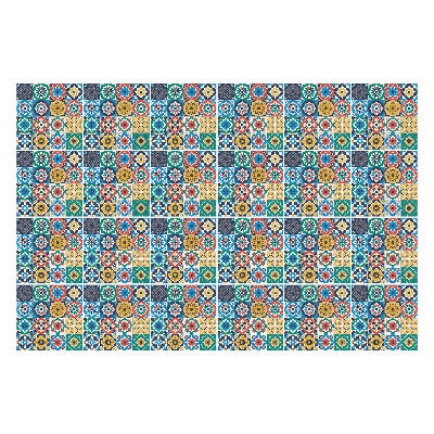 Autocolante pentru gresie Pătrate geometrice colorate