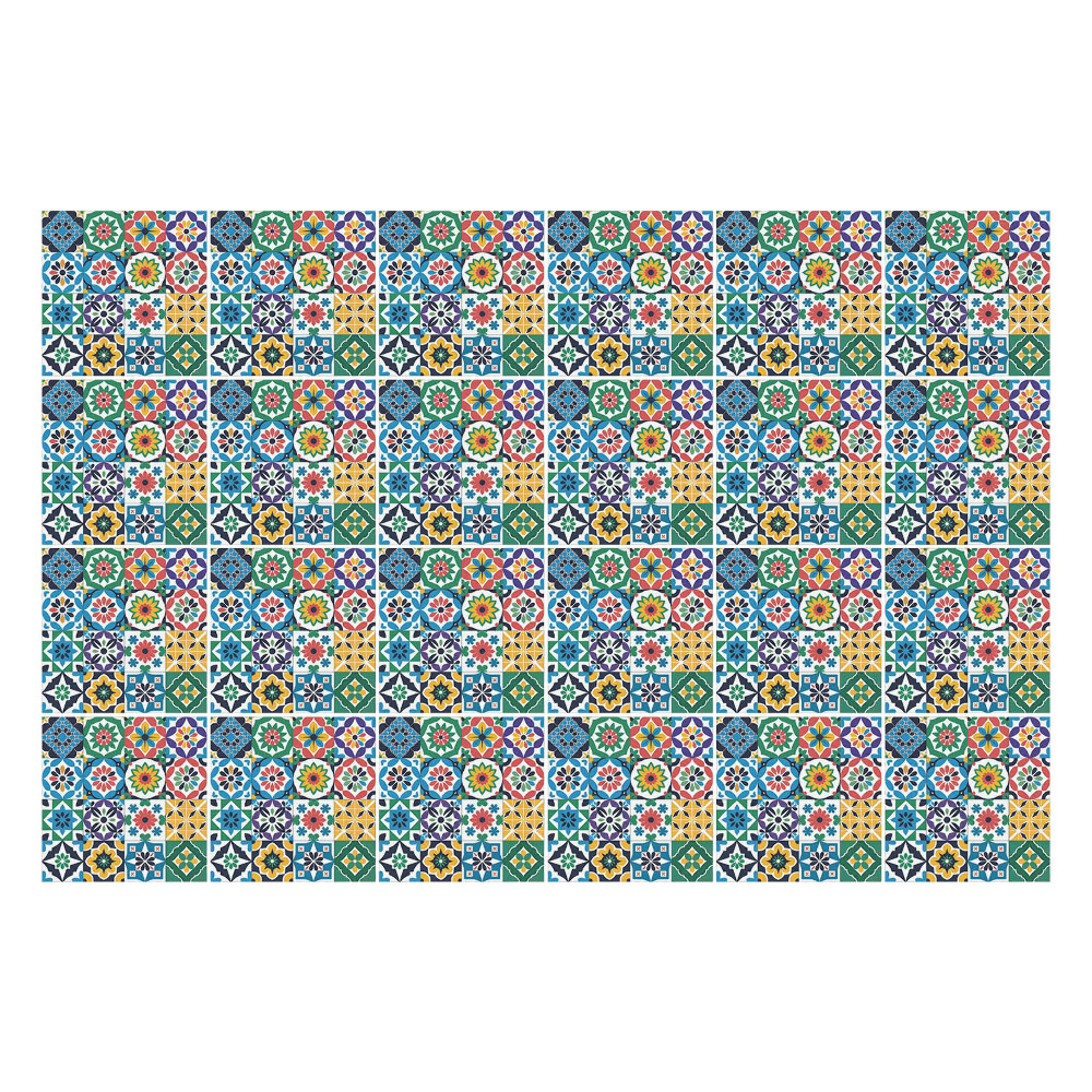 Autocolante gresie Ornamente florale într-o plasă