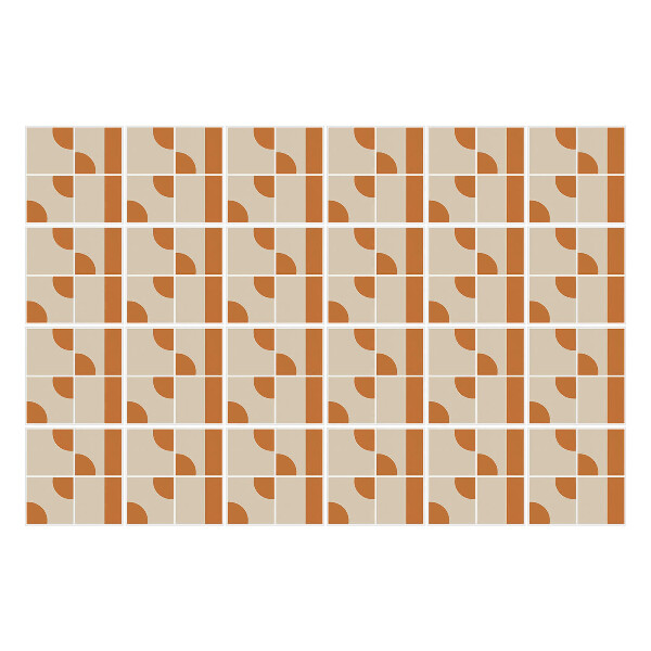 Autocolante pentru gresie Forme geometrice într-o grilă