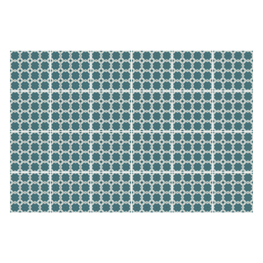 Autocolante pentru gresie Motiv floral într-o plasă