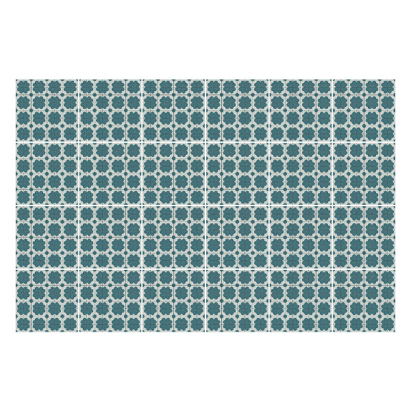 Autocolante pentru gresie Motiv floral într-o plasă