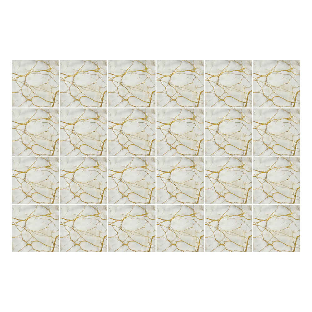 Autocolante pentru gresie Marmură elegantă cu vene