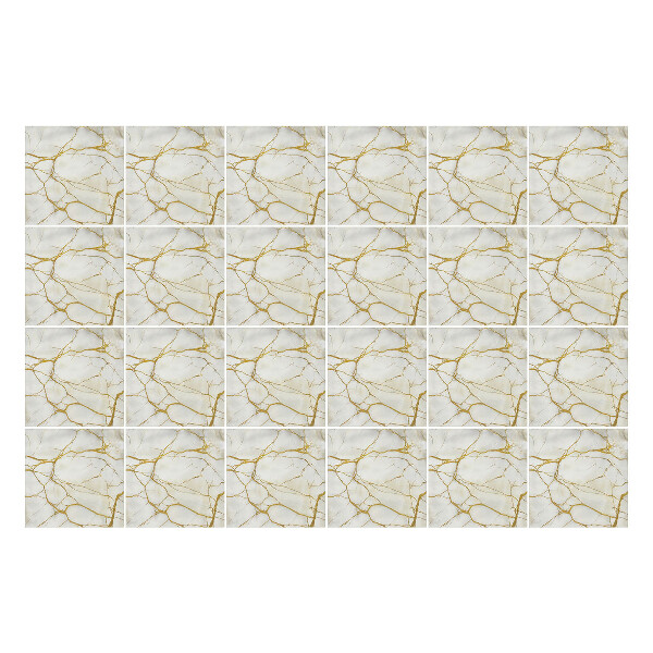 Autocolante pentru gresie Marmură elegantă cu vene