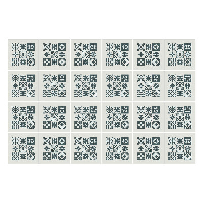 Autocolante gresie Flori și forme geometrice