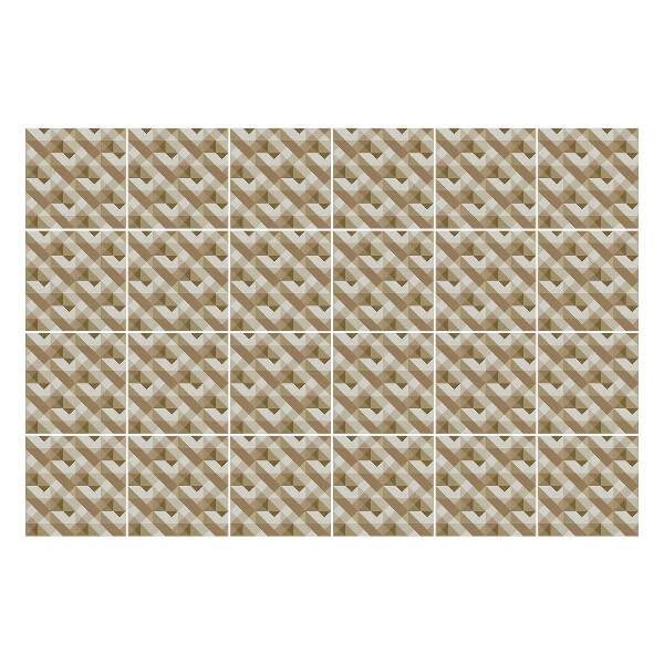 Autocolante gresie Triunghiuri geometrice într-o grilă