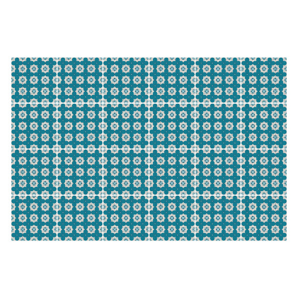 Autocolante gresie si faianta Flori geometrice într-o plasă