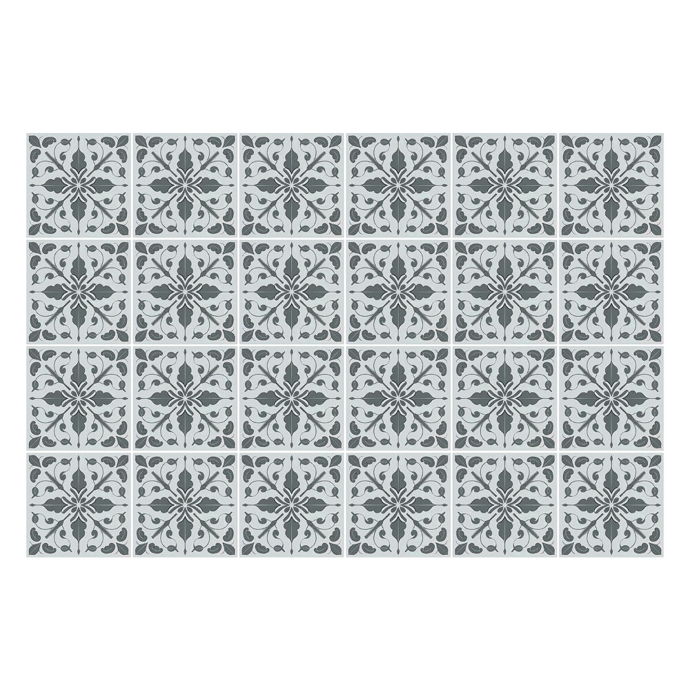 Autocolante gresie Ornamente florale într-o plasă