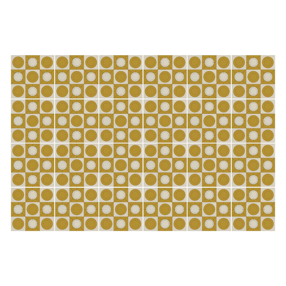 Autocolante pentru gresie Geometria cercurilor dintr-o grilă