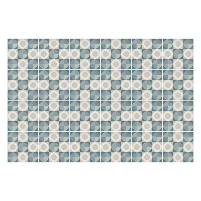 Autocolante gresie si faianta Cercuri geometrice într-o grilă