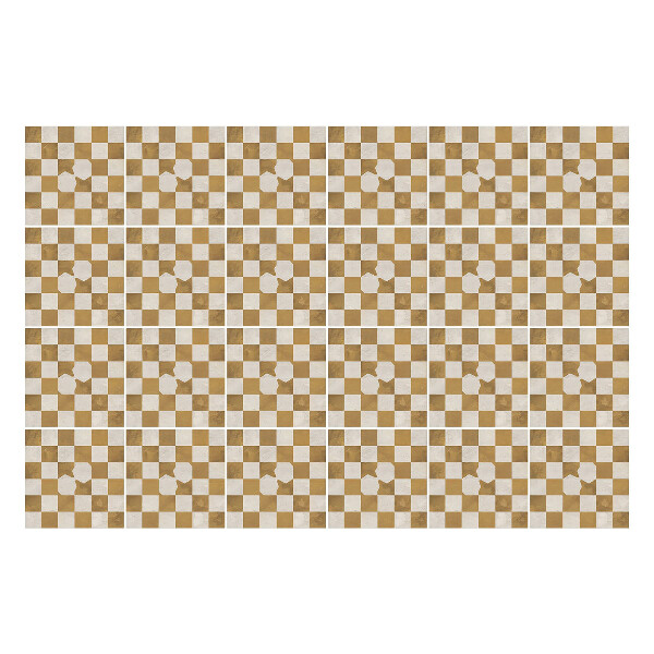 Autocolante gresie Tablă de șah cu motiv de flori