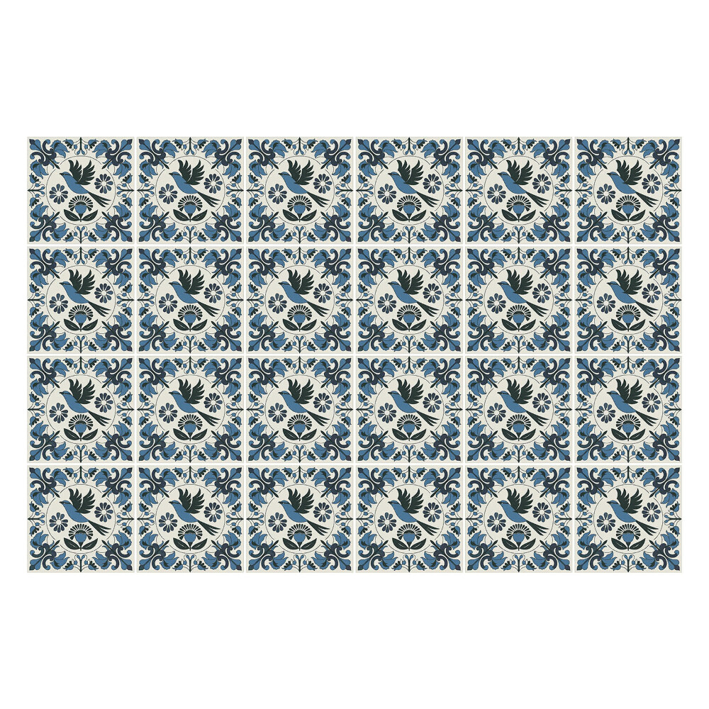 Autocolante gresie si faianta Ornamente florale în aranjament