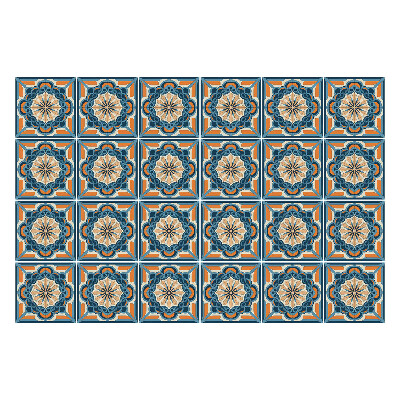 Autocolante gresie si faianta Motive florale într-o plasă