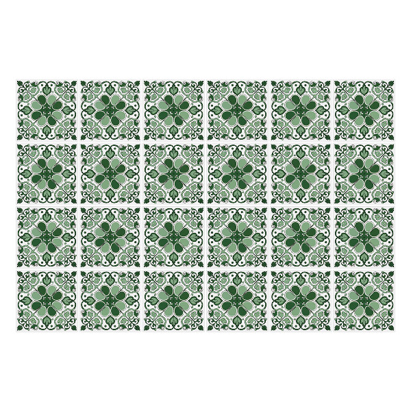 Autocolante gresie Motiv vegetal cu cercuri