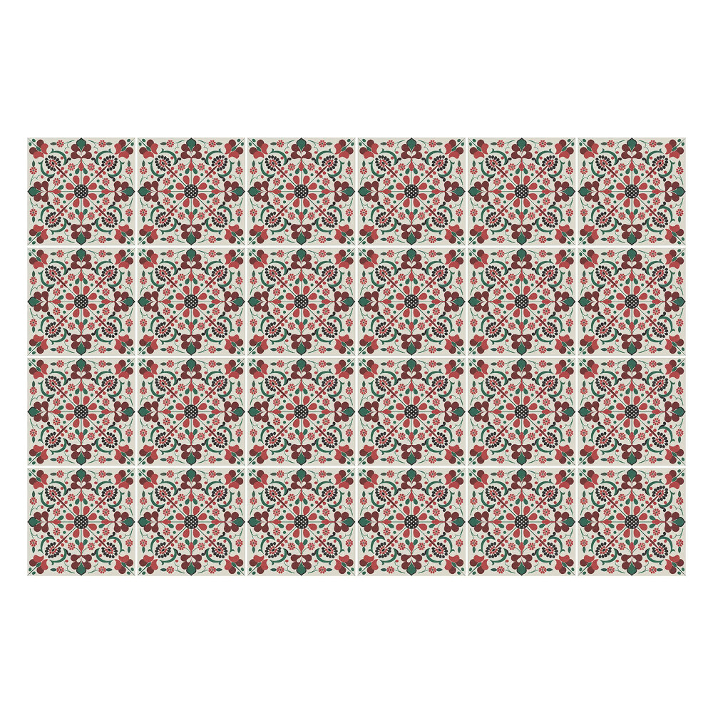 Autocolante gresie si faianta Motiv floral cu frunze