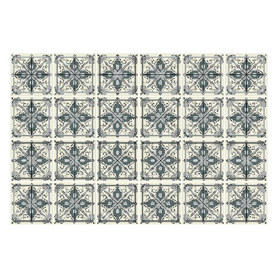 Autocolante pentru gresie Ornamente florale într-o plasă