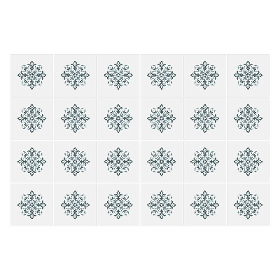 Autocolante gresie Motiv floral într-o plasă