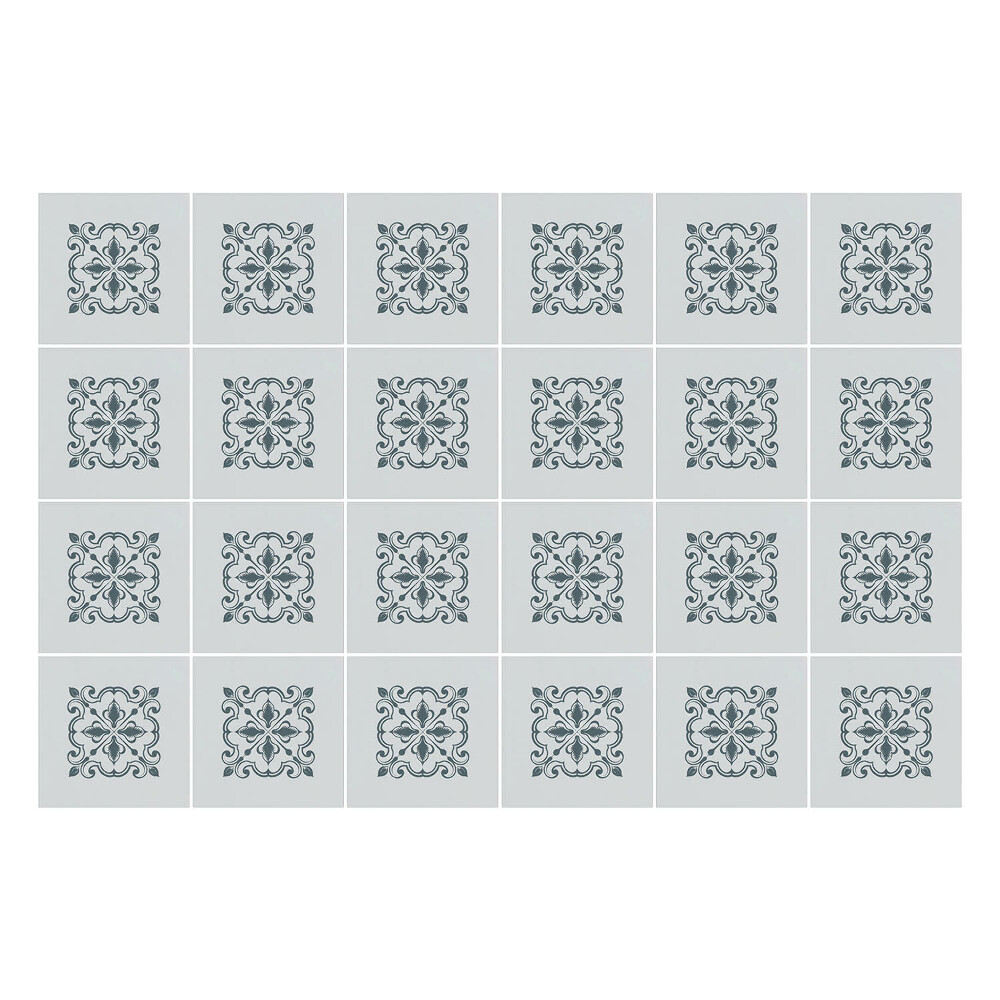 Autocolante pentru gresie Ornamente florale într-o plasă