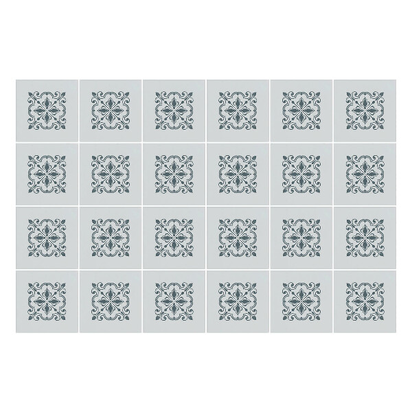 Autocolante pentru gresie Ornamente florale într-o plasă